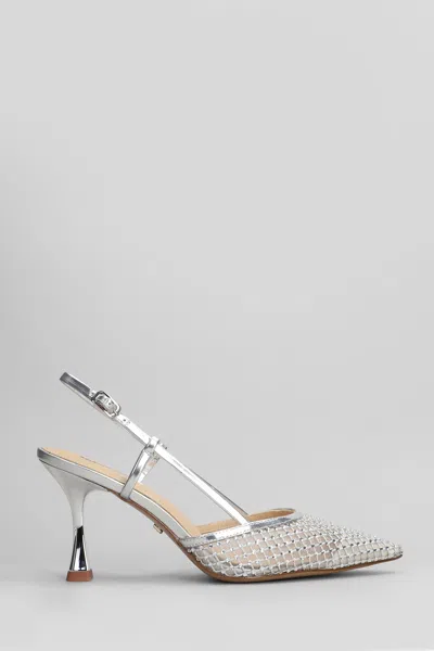 Lola Cruz Carmen Pump 85 Pumps In Silver Leather