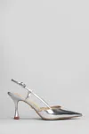 Lola Cruz Carmen 85 Pumps In Silver Leather In Silver