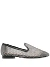 Lola Cruz Crystal-embellished Slippers In Black