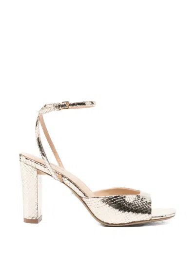 Lola Cruz Delila Leather Sandals In Animal Print