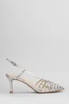 Lola Cruz Diana 65 Sandals In Silver Leather In Silver