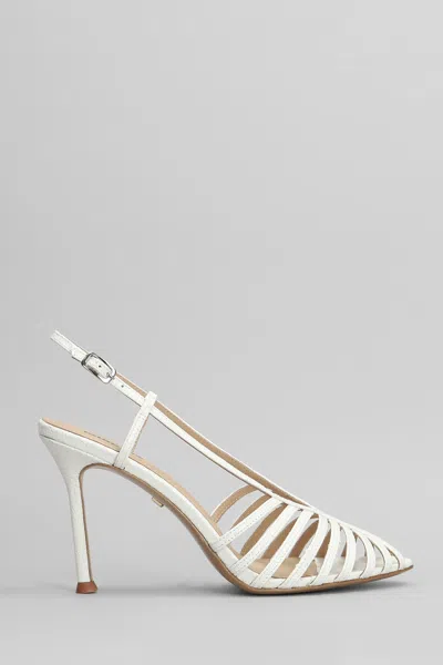 Lola Cruz Diana 95 Sandals In White Leather