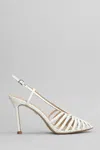 Lola Cruz Diana 95 Sandals In White Leather In White