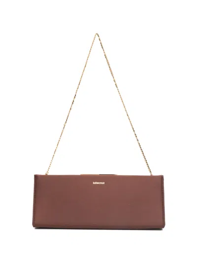 Lola Cruz Écla Chain-strap Clutch Bag In Brown