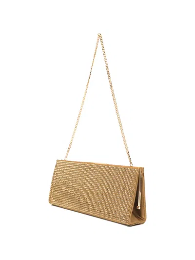 Lola Cruz Écla Embellished Chain Clutch Bag In Gold