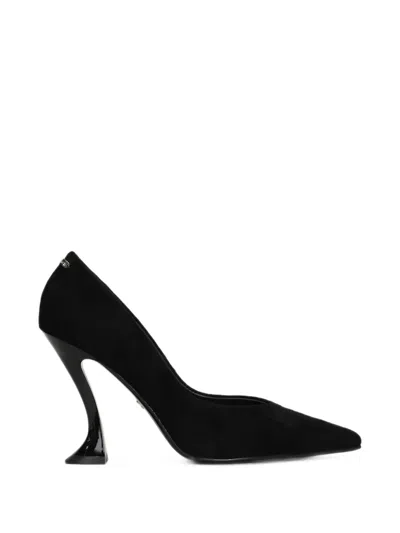 Lola Cruz Eugenia 95 Suede Pumps In Black
