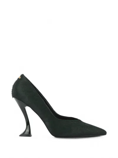 Lola Cruz Eugenia Pumps Aus Kalbshaar In Green