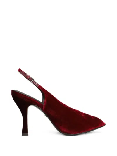 Lola Cruz Gabriette 95 Velvet Pumps In White