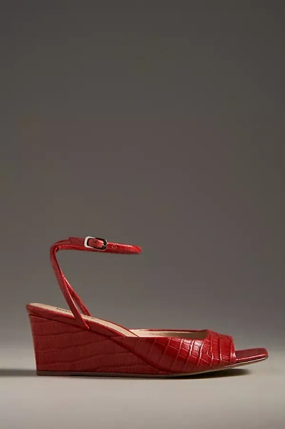 Lola Cruz Gilda Wedge Heels In Red