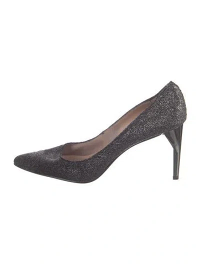 Pre-owned Lola Cruz Glitter Patterned Pumps In Multi
