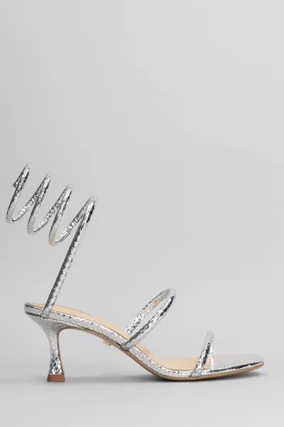 Lola Cruz Greta 65 Sandals In Silver