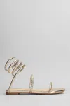 Lola Cruz Woman Sandals Gold Size 11 Leather In Gold