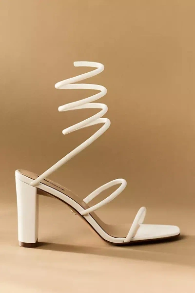 Lola Cruz Greta Strappy Heeled Sandals In White