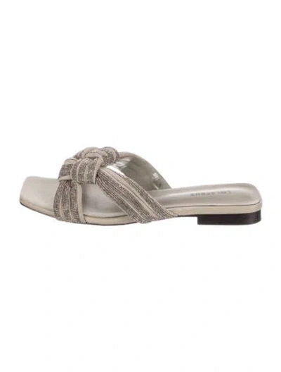 Pre-owned Lola Cruz Leather Slides In Multi