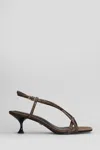 Lola Cruz Liberty Heel 55 Sandals In Brown