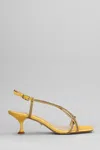 Lola Cruz Liberty Heel 55 Sandals In Yellow