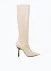 Lola Cruz Naf Tall Stretch Boot In Nude In Beige