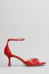 Lola Cruz Petrina Sandals In Red Leather In Red