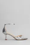 Lola Cruz Kumala Heel Sandals In Silver
