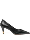 Lola Cruz Pointed Heeled Pumps In Black
