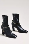 Lola Cruz Pointed Toe Ankle Boots In Black