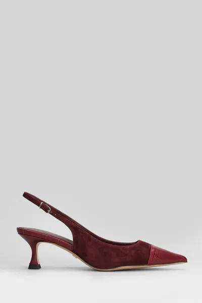 LOLA CRUZ PUMPS IN BORDEAUX SUEDE