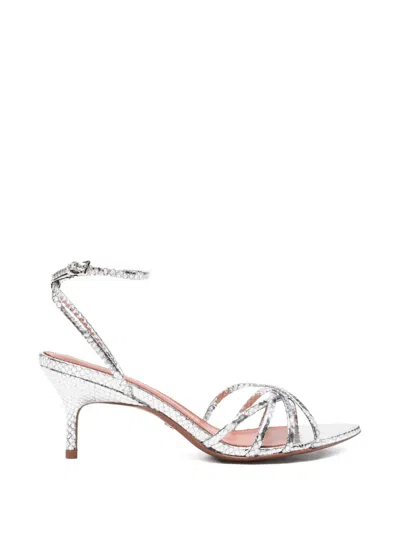 Lola Cruz Raquelle Strappy Sandals In Silver