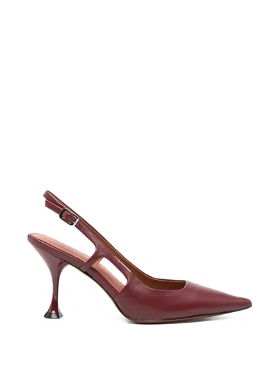 Lola Cruz Rhina Pointed-toe Slingback Pumps In Brown