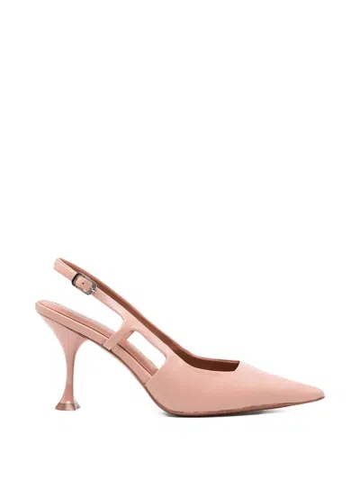 Lola Cruz Rhina Pointed-toe Slingback Sandals In Pink