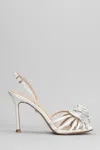 Lola Cruz Rose 95 Sandals In White Satin In White