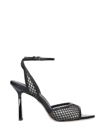 Lola Cruz Ruby Mesh-panel Sandals In Black
