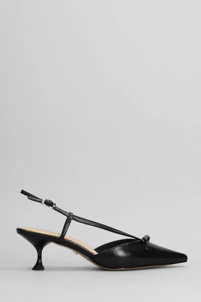Lola Cruz Satina Heel 55 Pumps In Black Leather