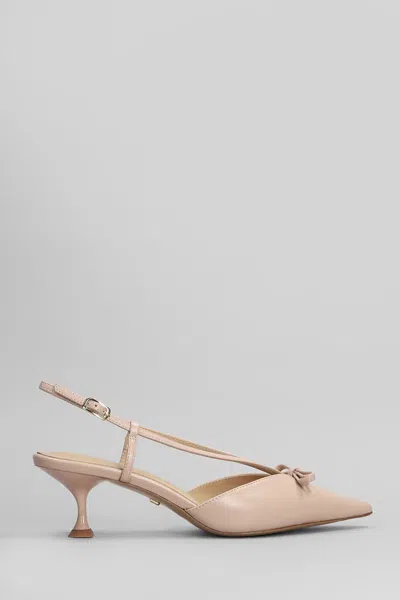 Lola Cruz Satina Heel 55 Pumps In Powder