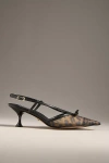 Lola Cruz Satina Slingback Kitten Heels In Multicolor