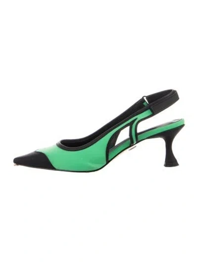 Pre-owned Lola Cruz Slingback Pumps In Green