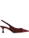 Lola Cruz Pumps In Bordeaux Suede In Red