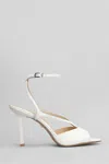 Lola Cruz Streep 95 Sandals In White Leather In White