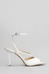 Lola Cruz 95mm Streep Sandals In White