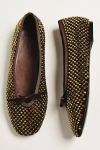 Lola Cruz Studded Bow Ballet Flats In Multi