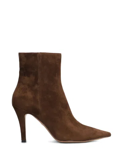 Lola Cruz Suede Boots In Brown