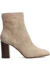 Lola Cruz Suede Zip-fastening Block-heel Boots In Neutral