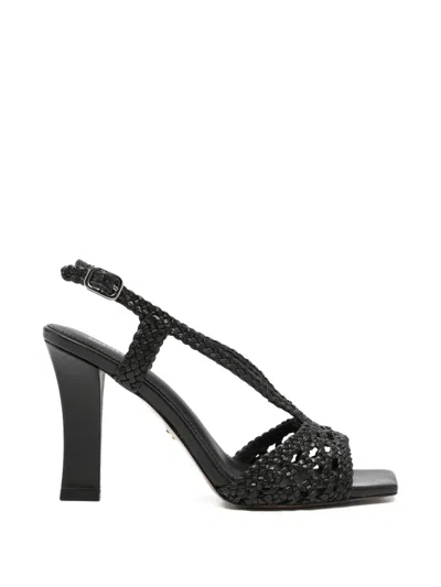 Lola Cruz Tàbata Braided-leather Sandals In Black