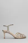 Lola Cruz Tango 65 Sandals In Platinum Leather
