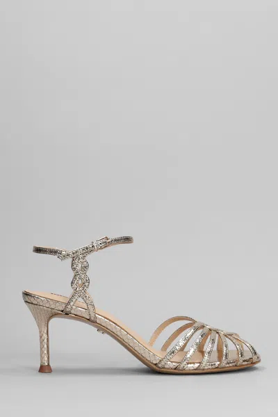 Lola Cruz Tango 65 Sandals In Platinum Leather