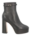 Lola Cruz Woman Ankle Boots Black Size 8 Leather In Black
