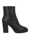 Lola Cruz Woman Ankle Boots Black Size 8 Leather