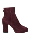 Lola Cruz Woman Ankle Boots Deep Purple Size 8 Soft Leather
