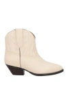 Lola Cruz Woman Ankle Boots Ivory Size 6 Leather In White