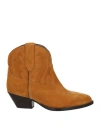 Lola Cruz Woman Ankle Boots Ocher Size 8 Leather In Yellow