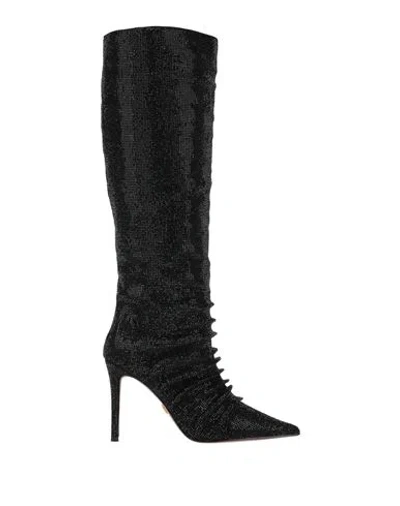 LOLA CRUZ LOLA CRUZ WOMAN BOOT BLACK SIZE 5 LEATHER